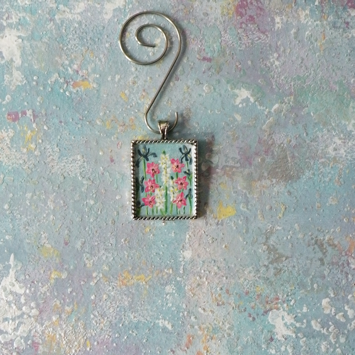 My Light Sees Yours - Hand Painted Mini Art Ornament (#5)