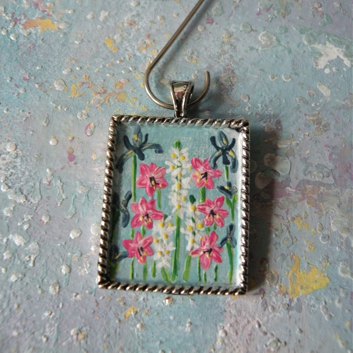 My Light Sees Yours - Hand Painted Mini Art Ornament (#5)