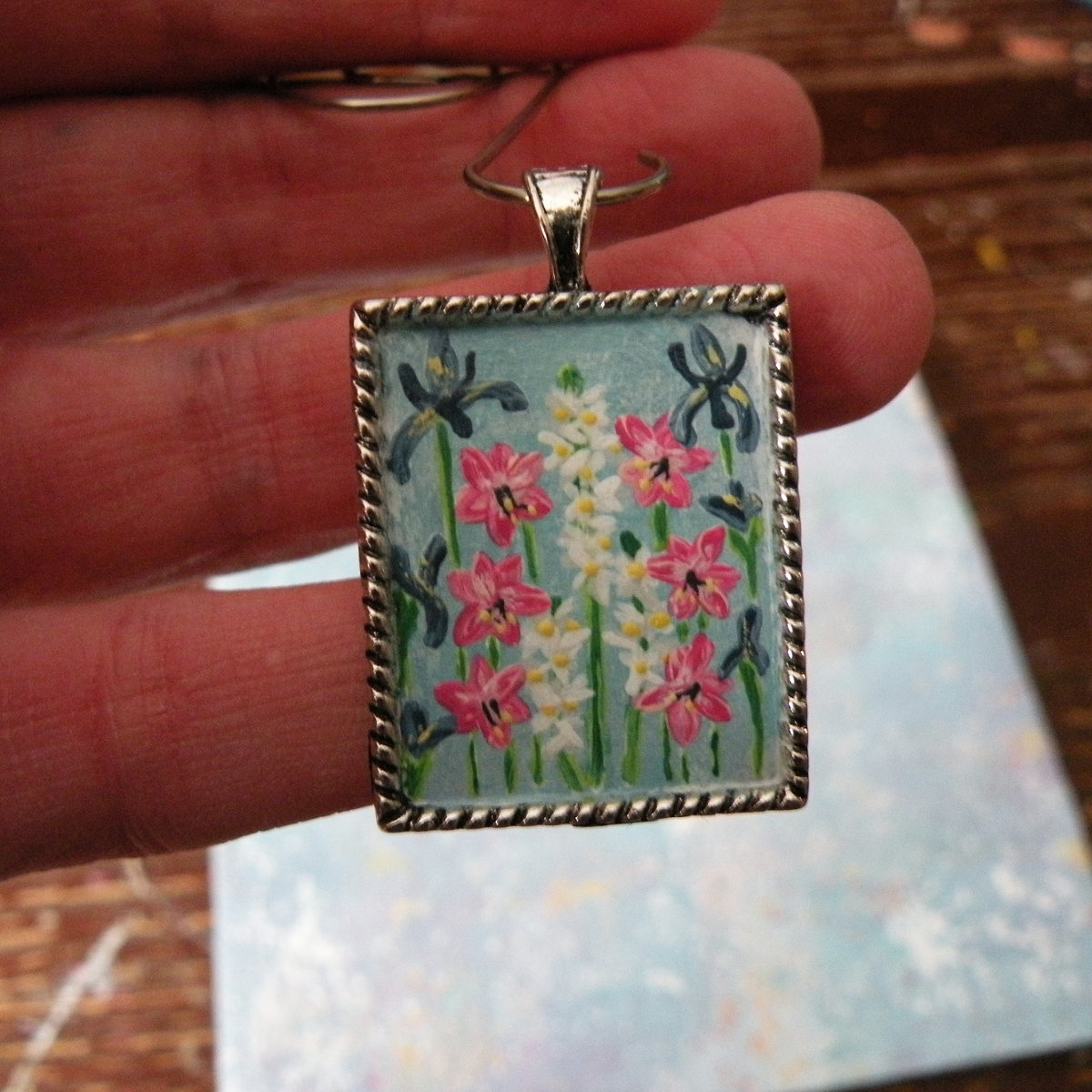 My Light Sees Yours - Hand Painted Mini Art Ornament (#5)