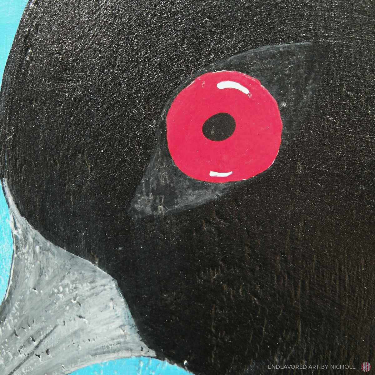 Hand Painted Loon on Upcycled Wood