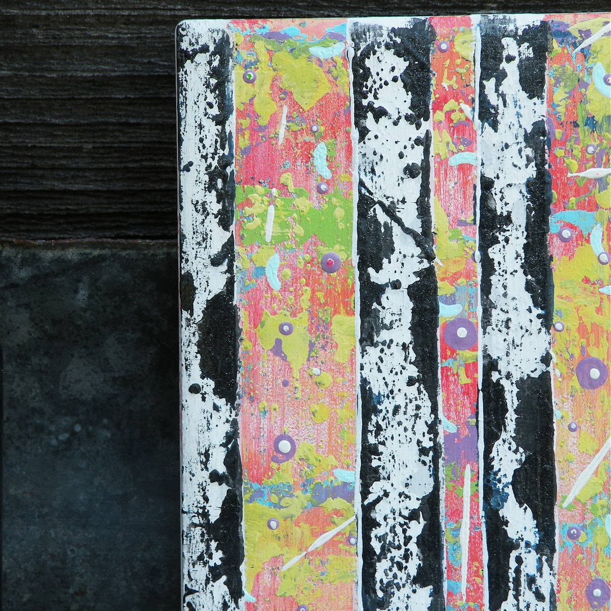 In the Limelight - Original Painting on Upcycled Tile