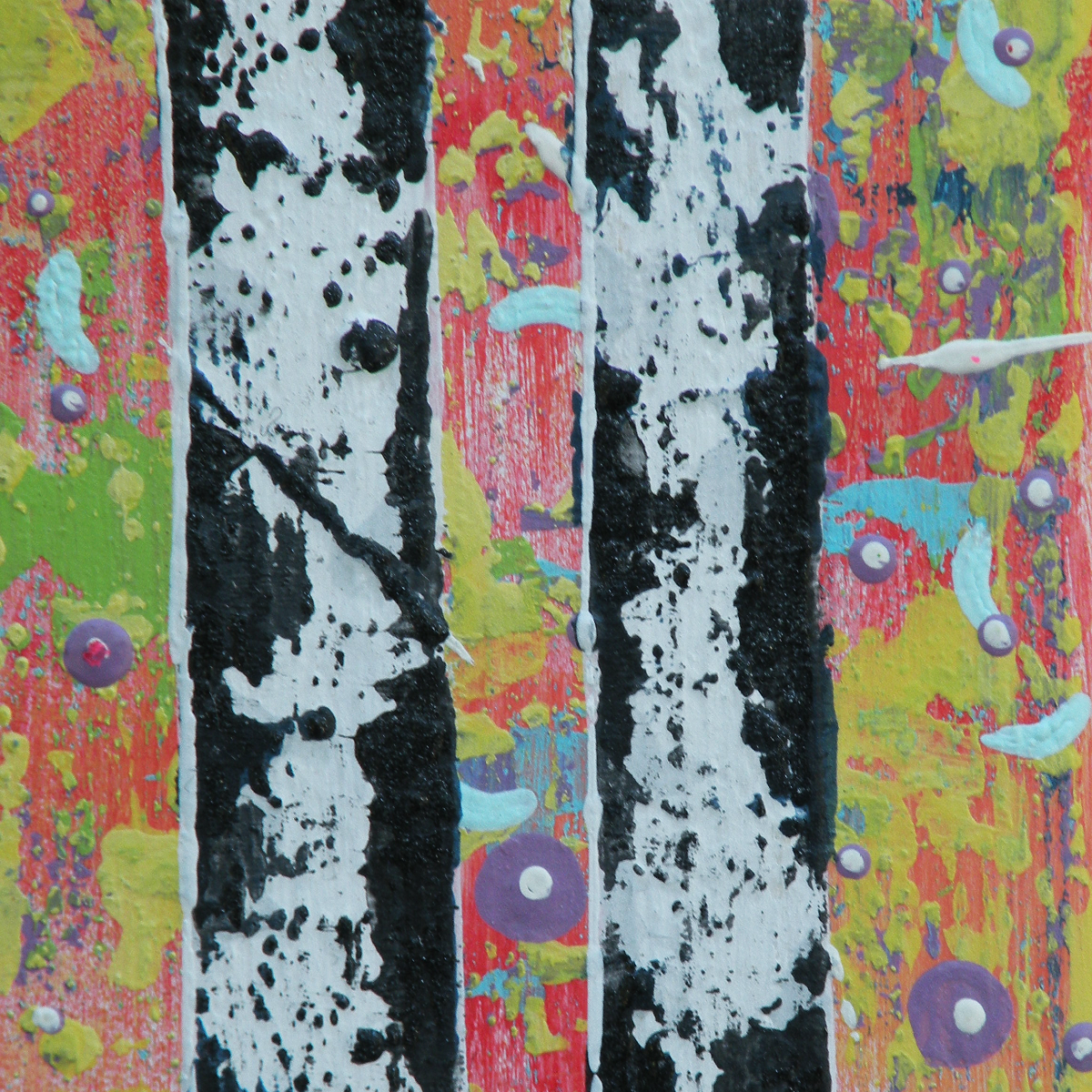In the Limelight - Original Painting on Upcycled Tile