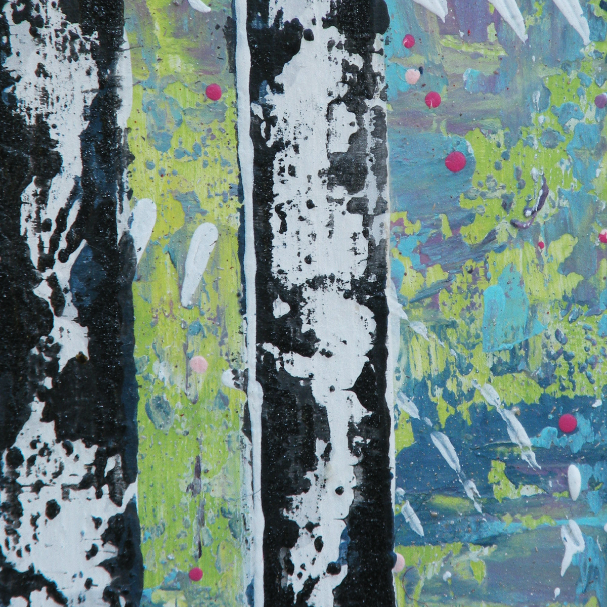 In the Wind - Original Painting on Upcycled Tile