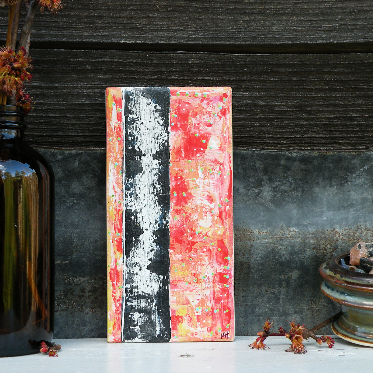 Sailors' Delight - Original Painting on Upcycled Tile