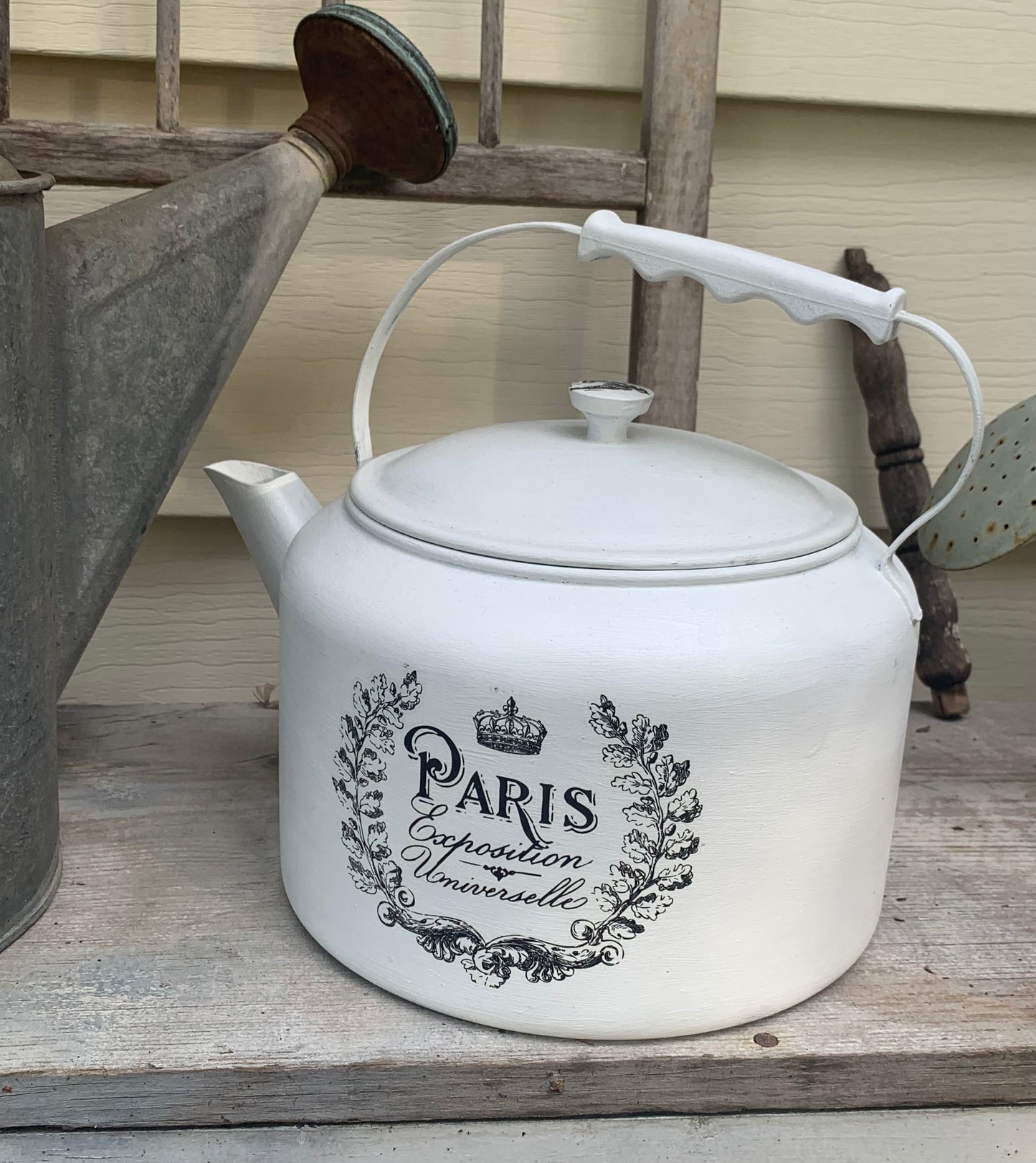 Paris Parlor Birds - Vintage White Teapot