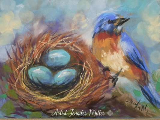 Nestled in Light Original Animal Pastel Painting