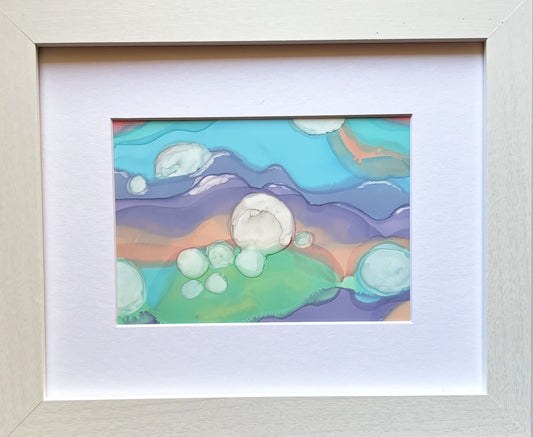 Veil of Light Original Alcohol Ink Painting Whispers in Ink Collection