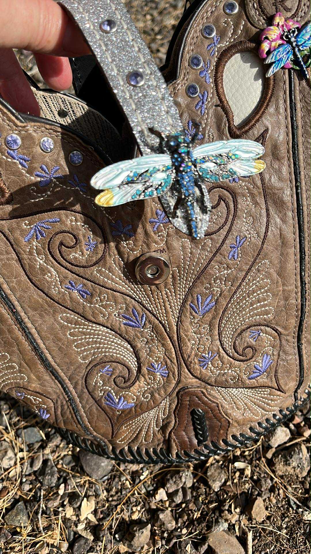 Dragonfly Cowboy Boot Bag