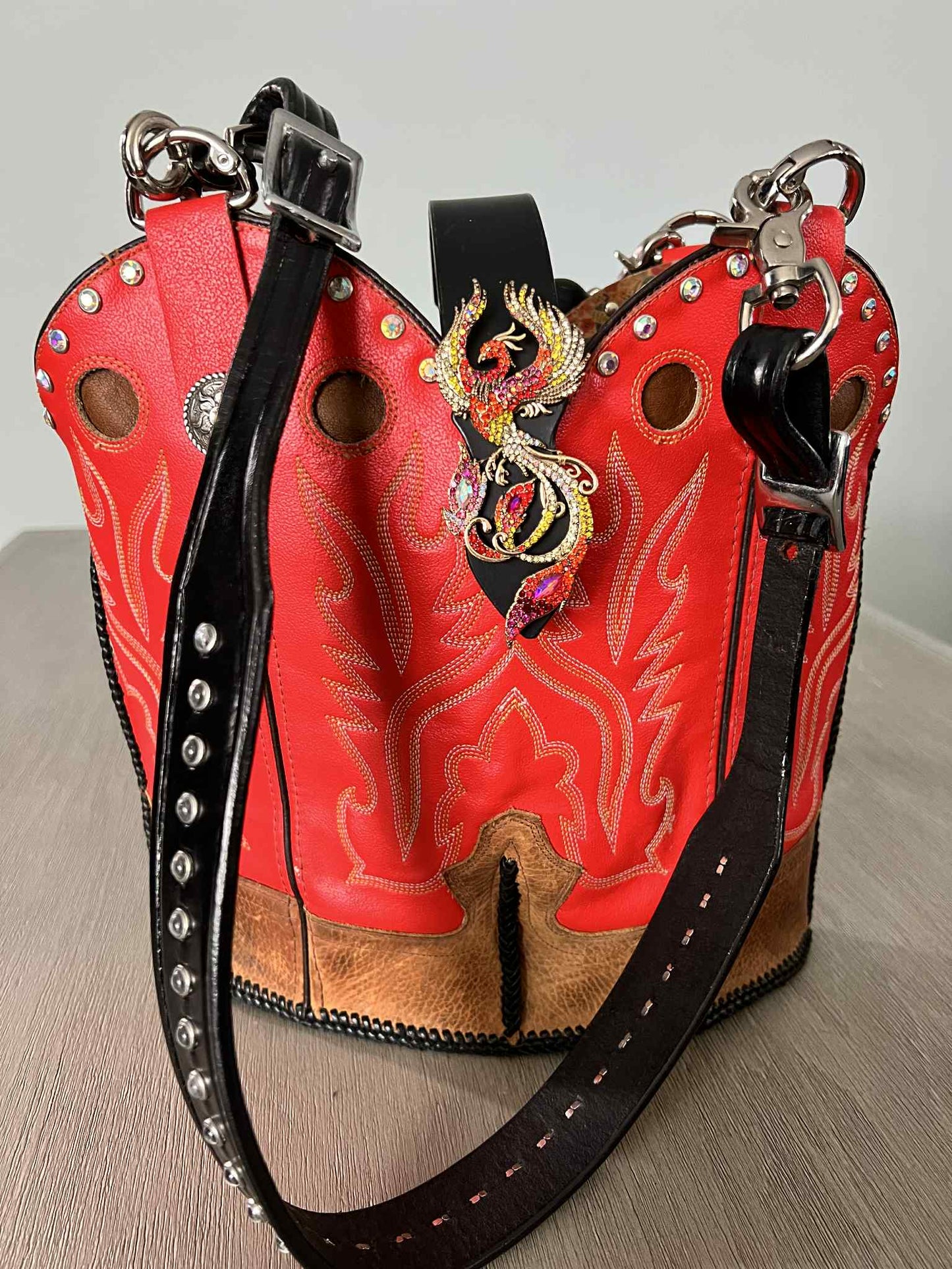 Phoenix Rising Cowboy Boot Bag