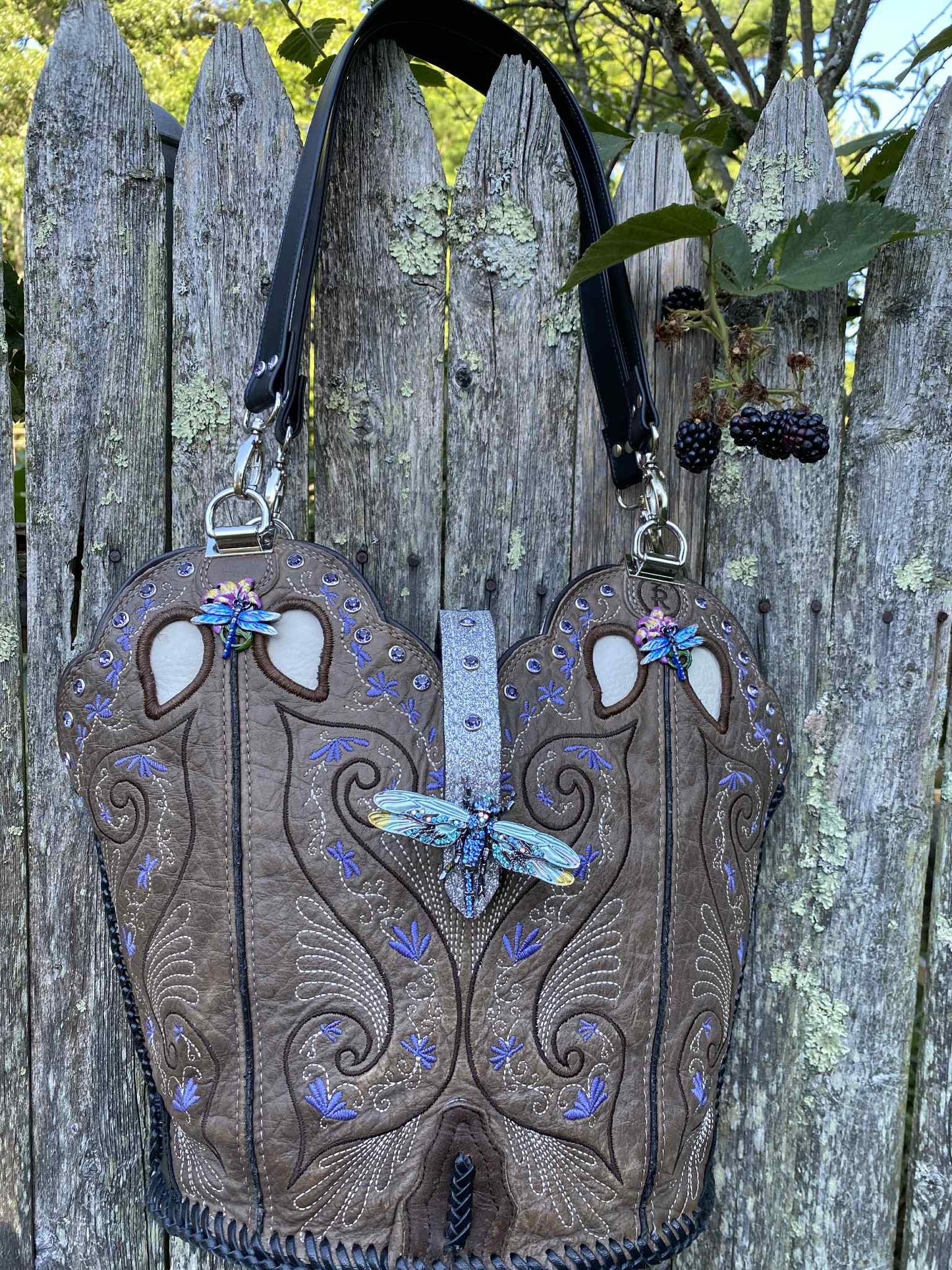Dragonfly Cowboy Boot Bag