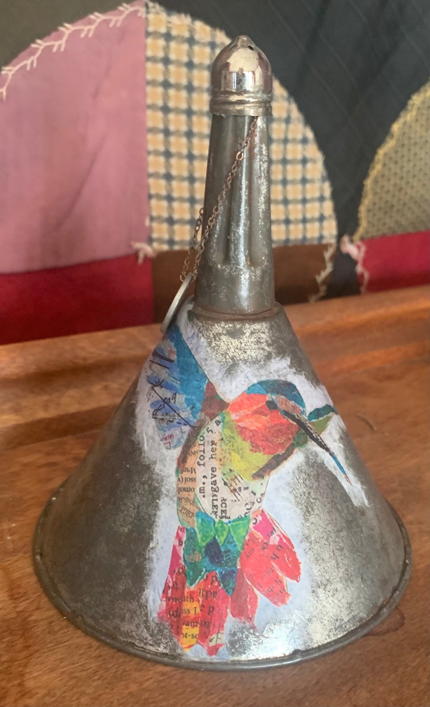 A Whisper of Wings Upcycled Vintage Metal Funnel
