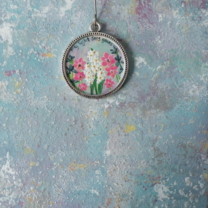 My Light Sees Yours - Hand Painted Mini Art Ornament (#2)