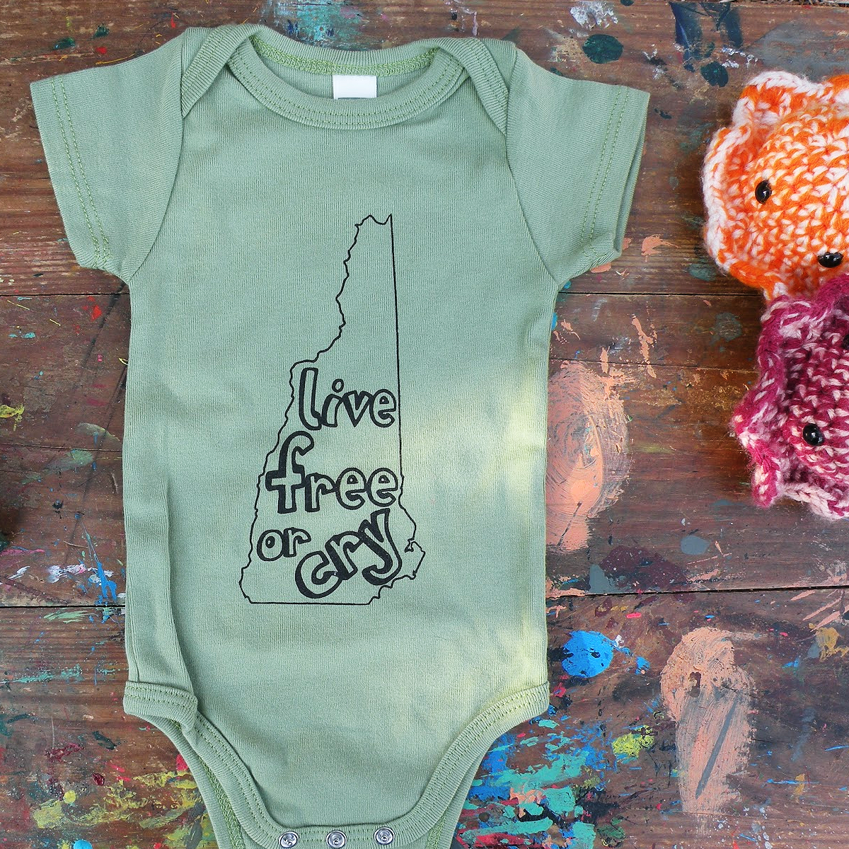 Live Free or Cry Organic Baby Onesie