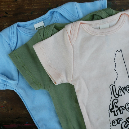 Live Free or Cry Organic Baby Onesie