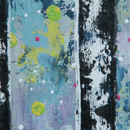 Teal the Morning - Original Painting on Upcycled Tile