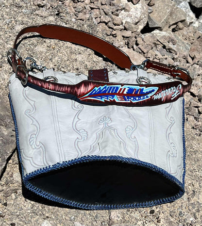 Freedom Rider Tote One-of-a-Kind Upcycled Cowboy Boot Bag