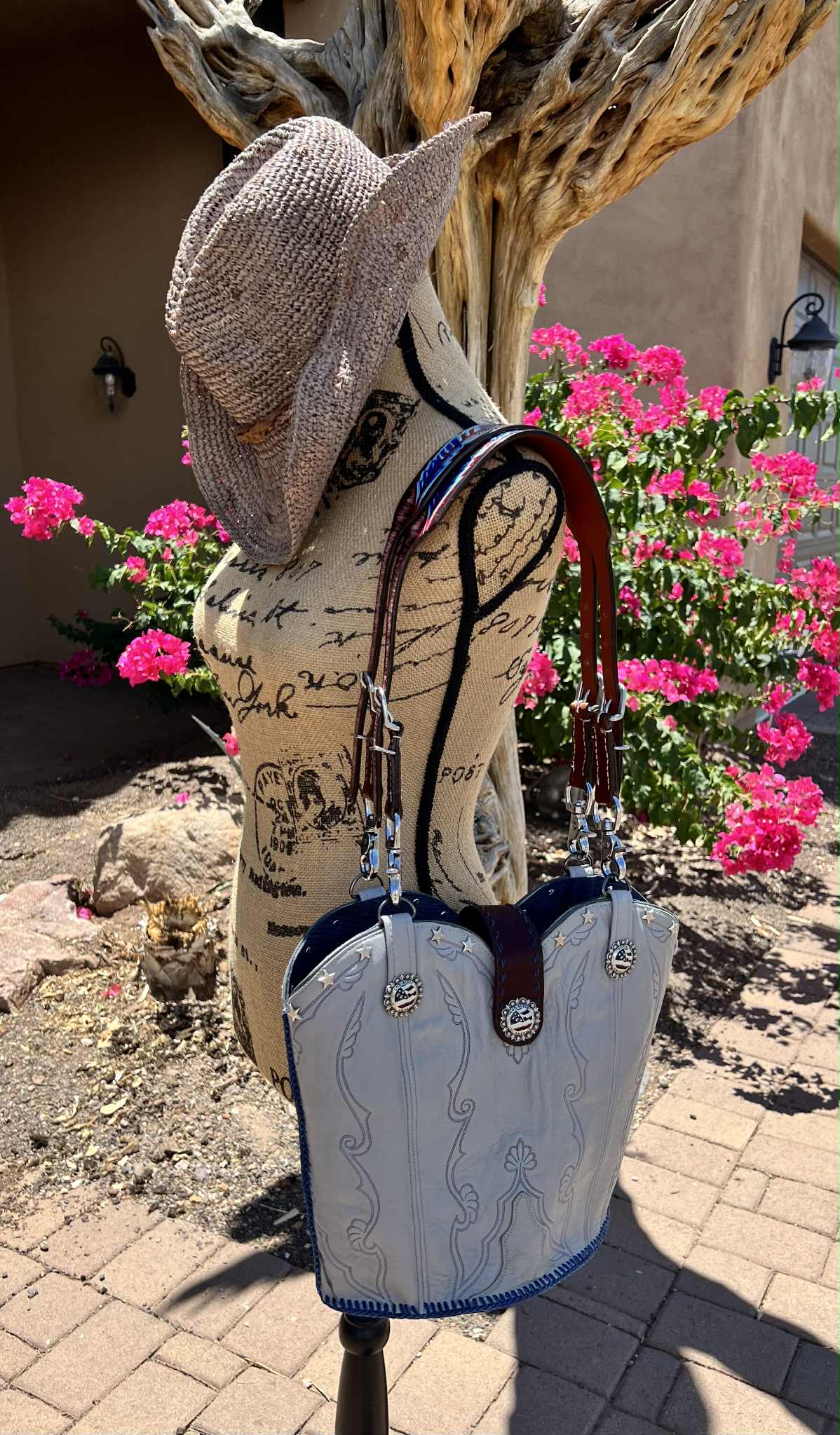 Freedom Rider Tote One-of-a-Kind Upcycled Cowboy Boot Bag