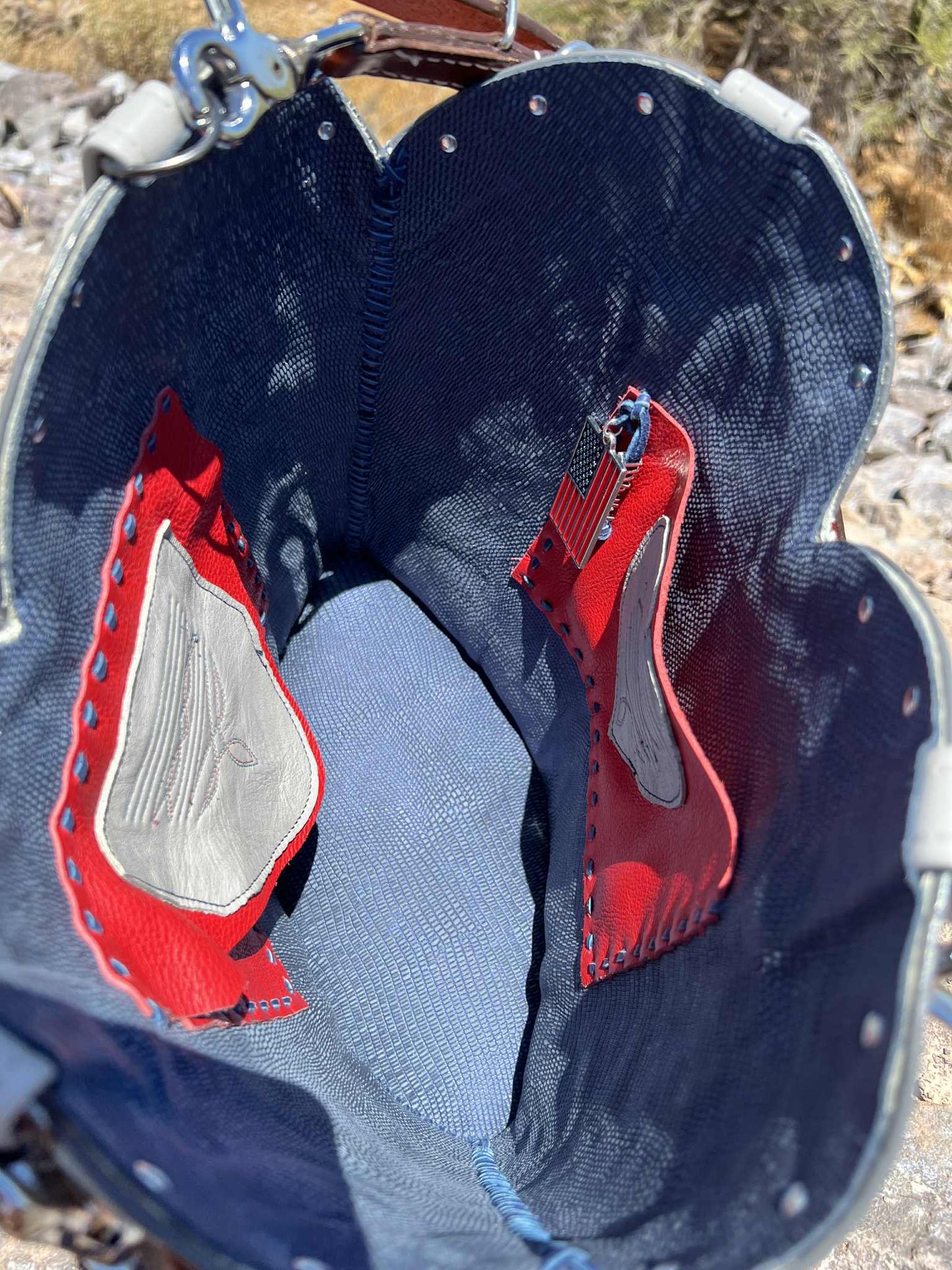 Freedom Rider Tote One-of-a-Kind Upcycled Cowboy Boot Bag