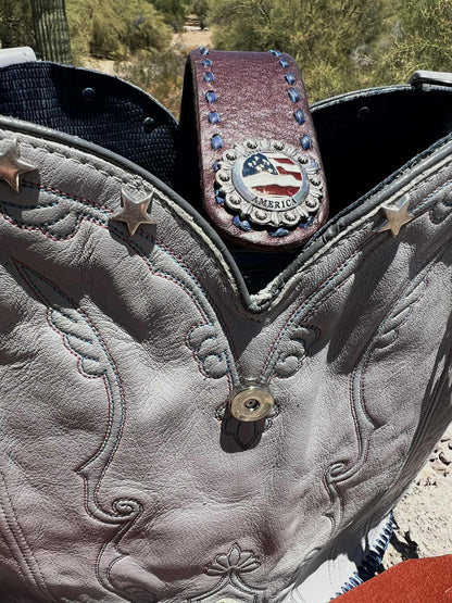 Freedom Rider Tote One-of-a-Kind Upcycled Cowboy Boot Bag