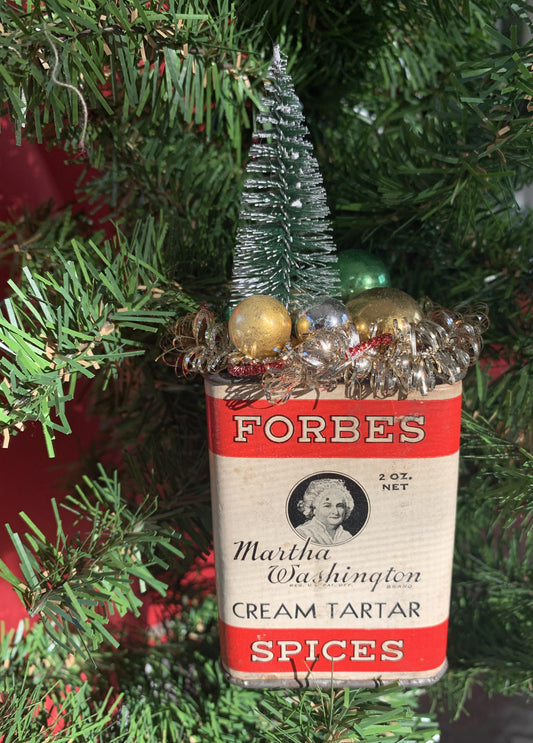 Martha's Holiday Tartar decorated vintage spice jar