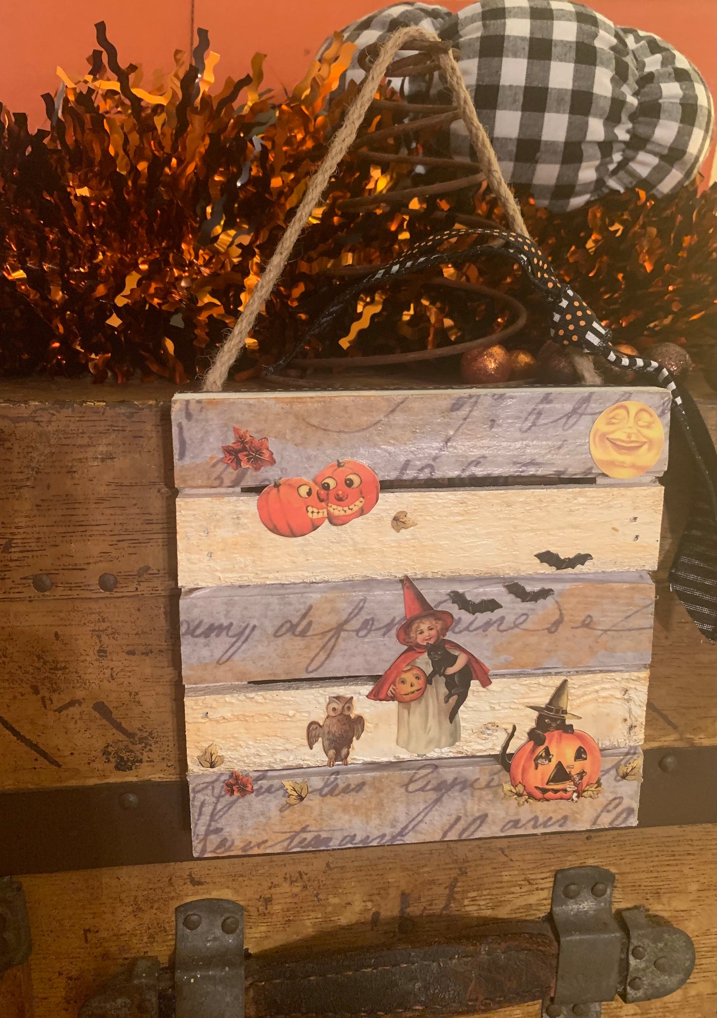 Moonlight Mischief Wooden Seasonal Hanging Decor