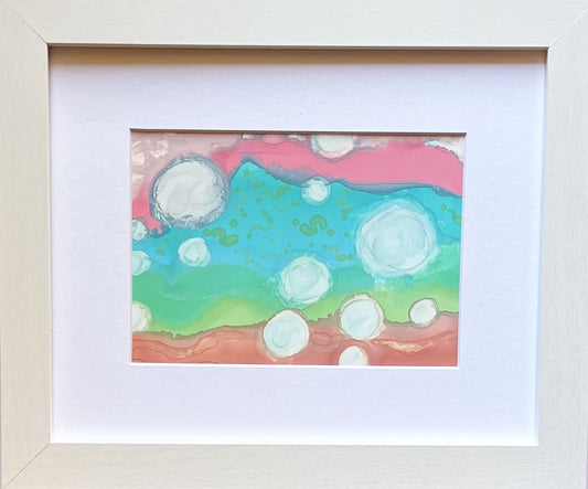 Soft Echoes Original Alcohol Ink Painting Whispers in Ink Collection