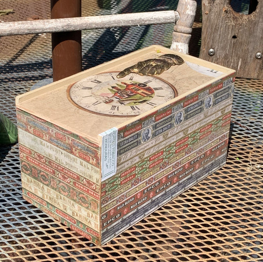 The Timekeeper's Humidor Decorative Vintage Cigar Box