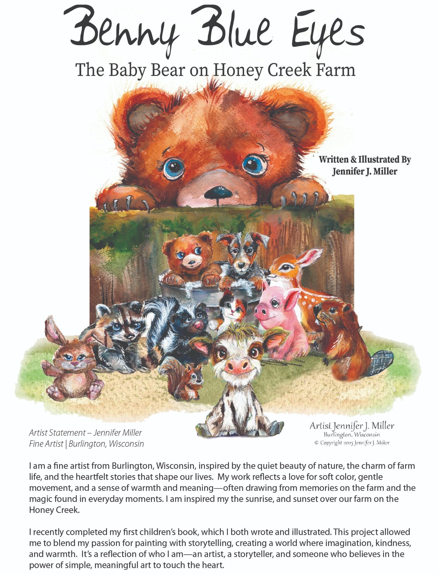 Benny Blue Eyes - The Baby Bear on Honey Creek Farm