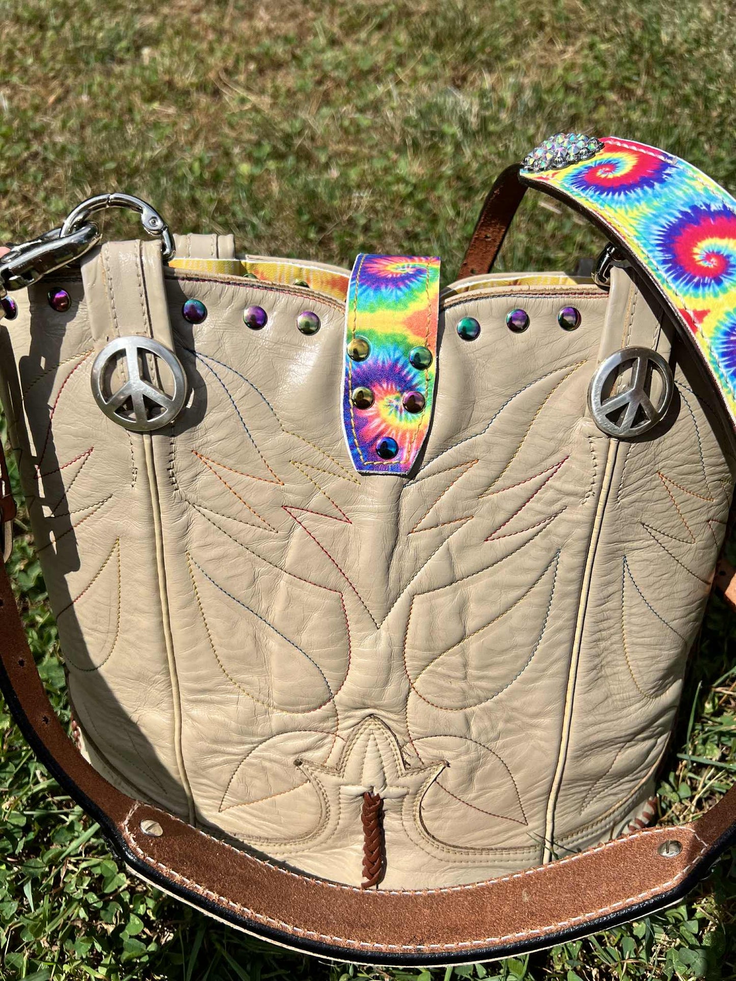 Peaceful Prairie Purse One-of-a-Kind Upcycled Cowboy Boot Bag