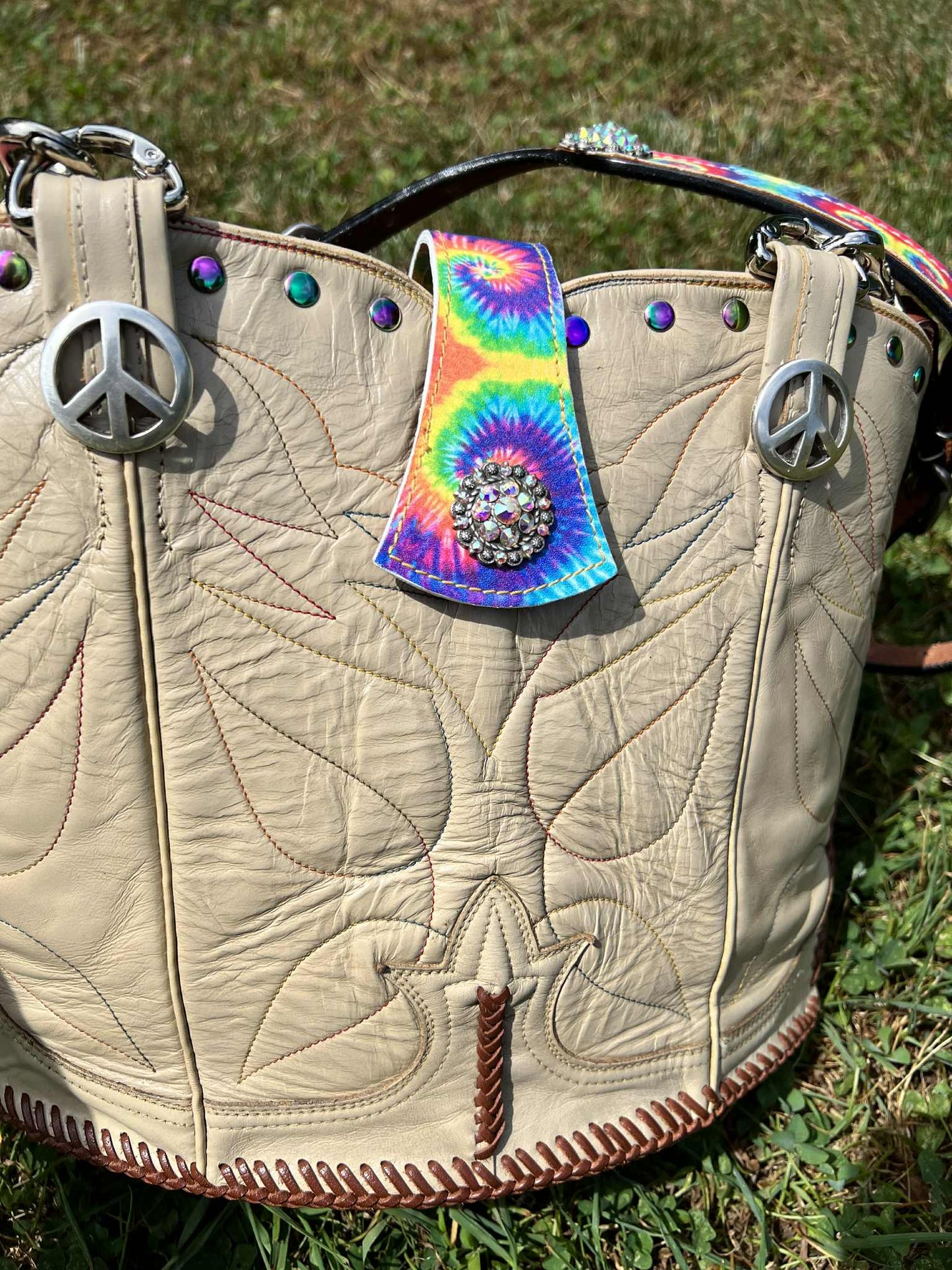 Peaceful Prairie Purse One-of-a-Kind Upcycled Cowboy Boot Bag