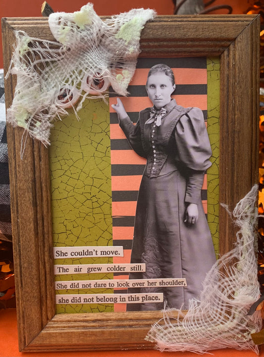 Beneath the Gauze Mixed Media Vignette Seasonal Decor