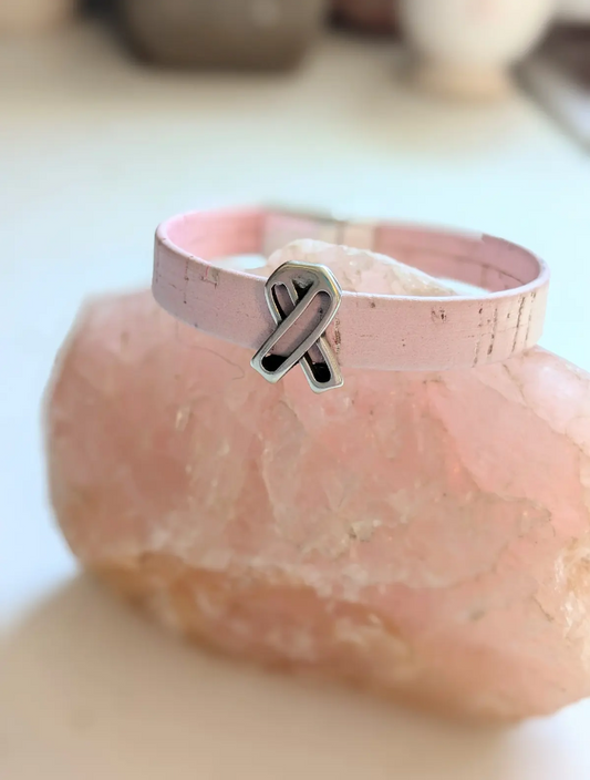 Breast CA Awareness Bracelet - Cork
