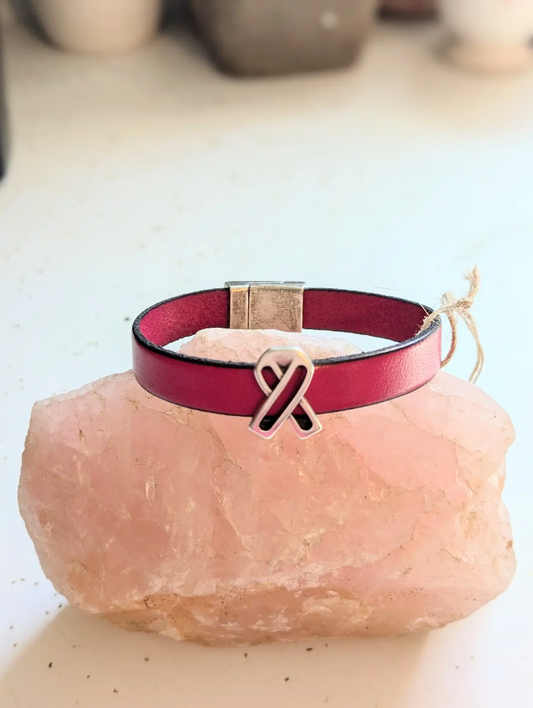 Breast CA Awareness Bracelet - Fushia