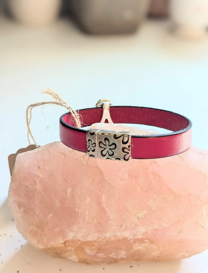 Breast CA Awareness Bracelet - Fushia