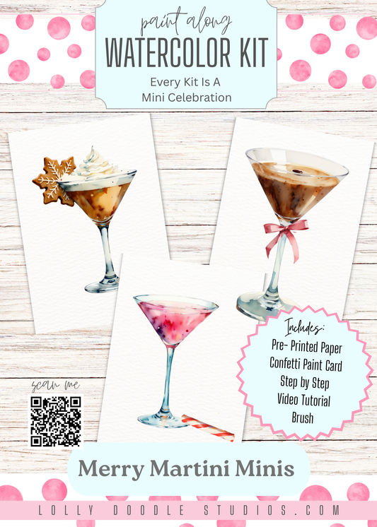 Merry Martinis Paint Along Kit