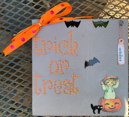October Magic Wooden Seasonal Hanging Decor