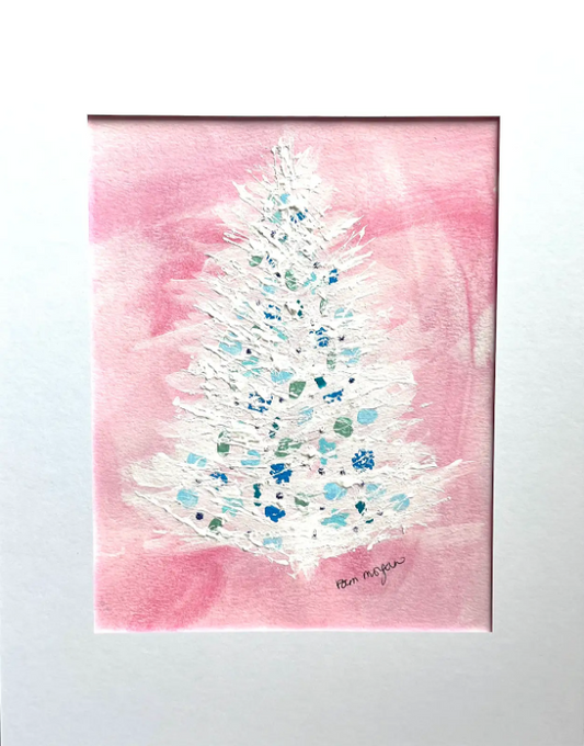 Rosy Noel Original Holiday Acrylic Painting