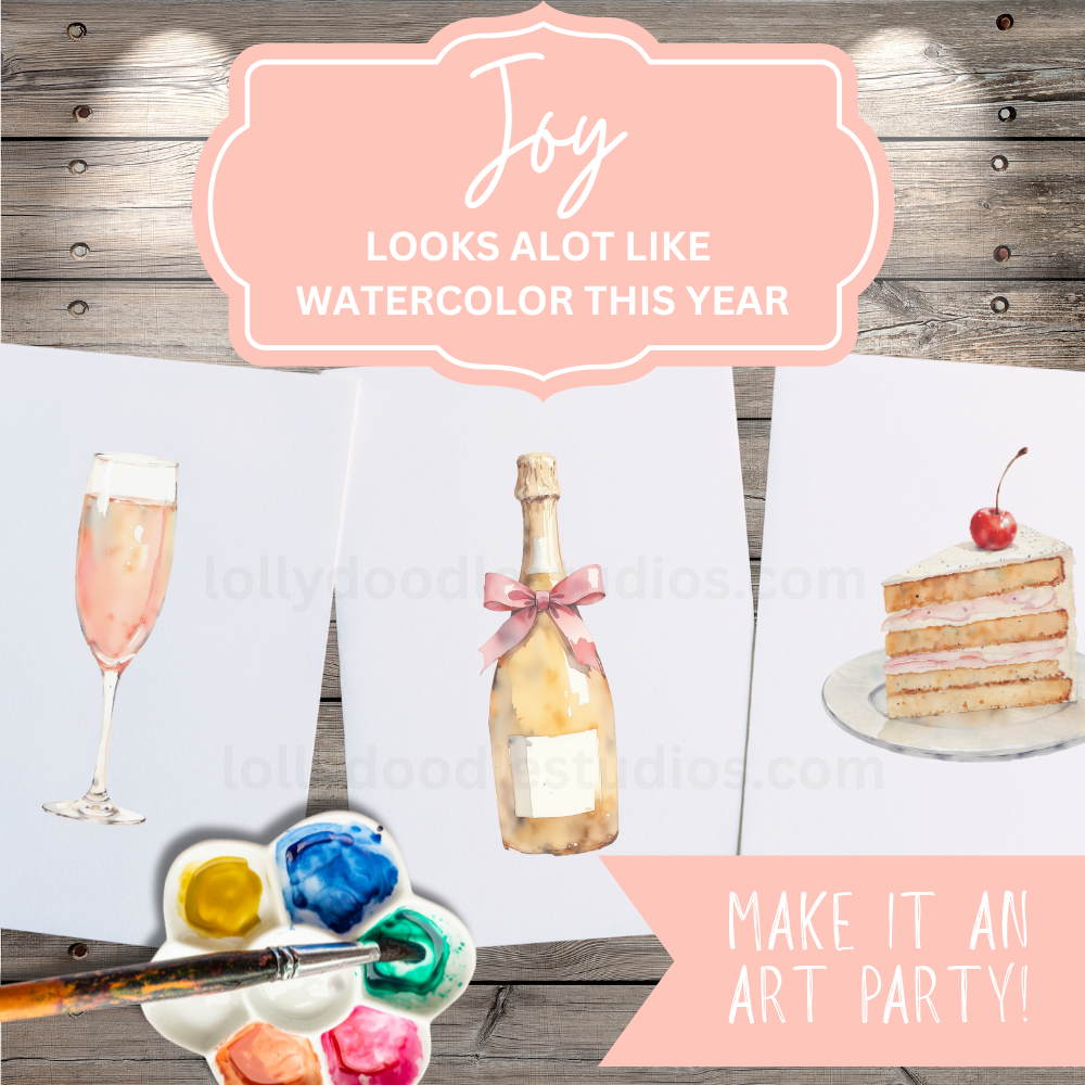 Sweetest Celebration Watercolor Paint Along Kit